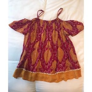 ‼️NWOT‼️ Paisley Off-Shoulder Top with Straps
